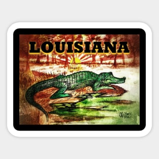 Louisiana alligator Sticker